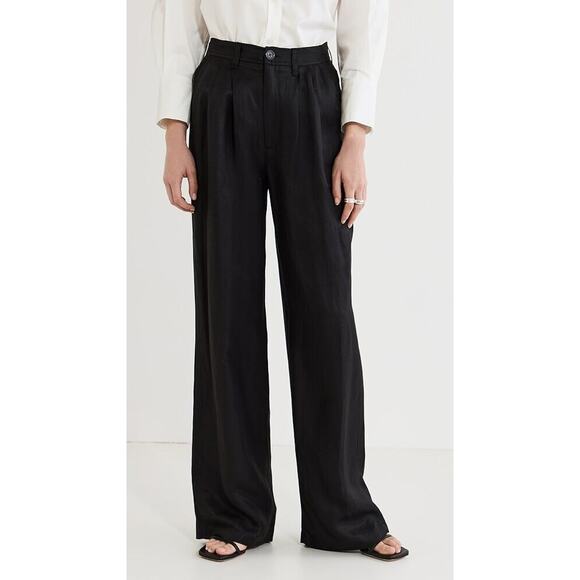 Anine Bing Carrie Linen Blend Pant - Black 32